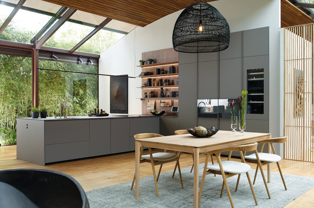 Cocina Santos integrada en un espacio abierto