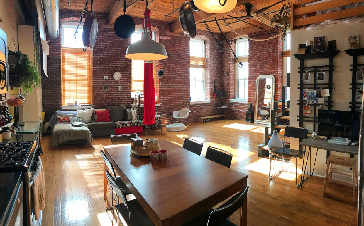 Piso loft estilo industrial